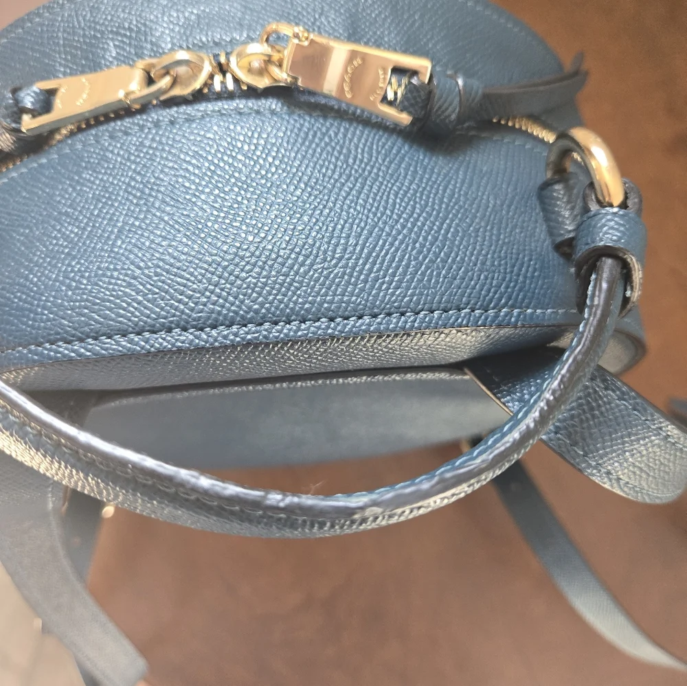 Coach "Jordyn"  Leather Backpack - Peacock Color - Picture 11 of 15